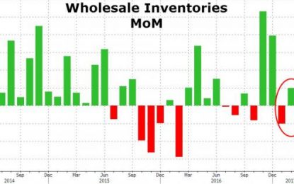Q1 GDP Takes Another Hit As Wholesale Inventories Slide In March