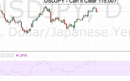 USD/JPY – Can It Clear 115.00?