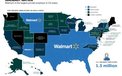 Walmart Nation: Mapping The Largest Employers In The U.S.