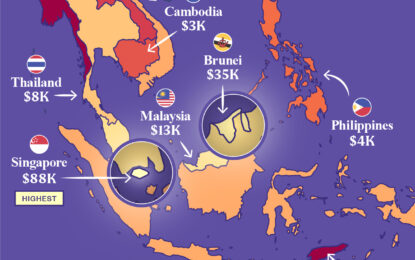 Mapped: Southeast Asia’s GDP Per Capita, By Country